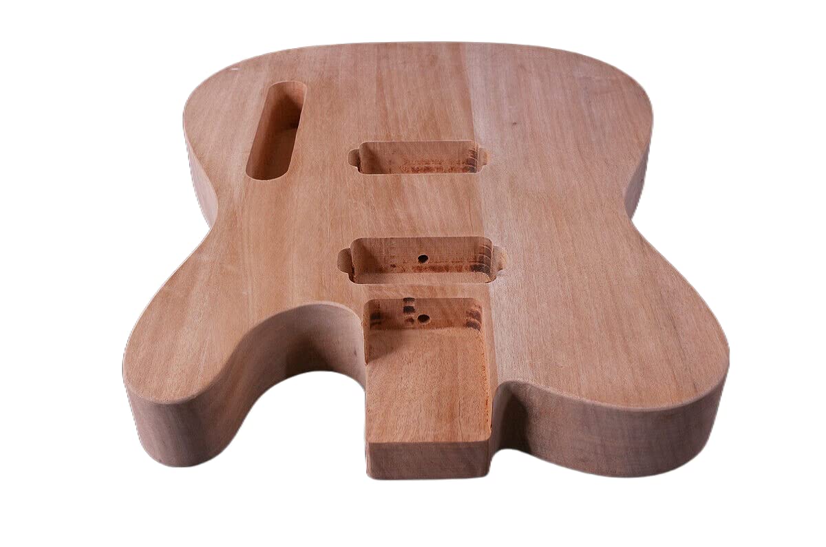 Unfinished Electric Guitar Body Mahogany wood HH pickups For Tele Style DIY replacement - WoodArtSupply