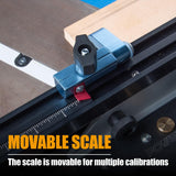 POWERTEC 71766 Precision Miter Gauge System for Table Saw Kit w/Telescoping Fence | 11 Preset Angle Stops, Extension Fence with Scale and Flip Stop POWERTEC