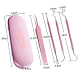 Whaline Weeding Vinyl Tools 4 Pieces Precision Stainless Steel Cricut Weeder Tool with Case, Vinyl Craft Paper Craft Tool Kit for Silhouettes Cameos, Whaline