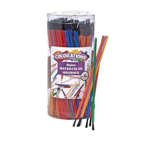 Colorations - 144WB Paint Brushes, 3 Widths, Nylon Bristles, Classroom, Painting, Art, Classroom Supplies, Art Supplies, School Supplies, Kids, Colorations
