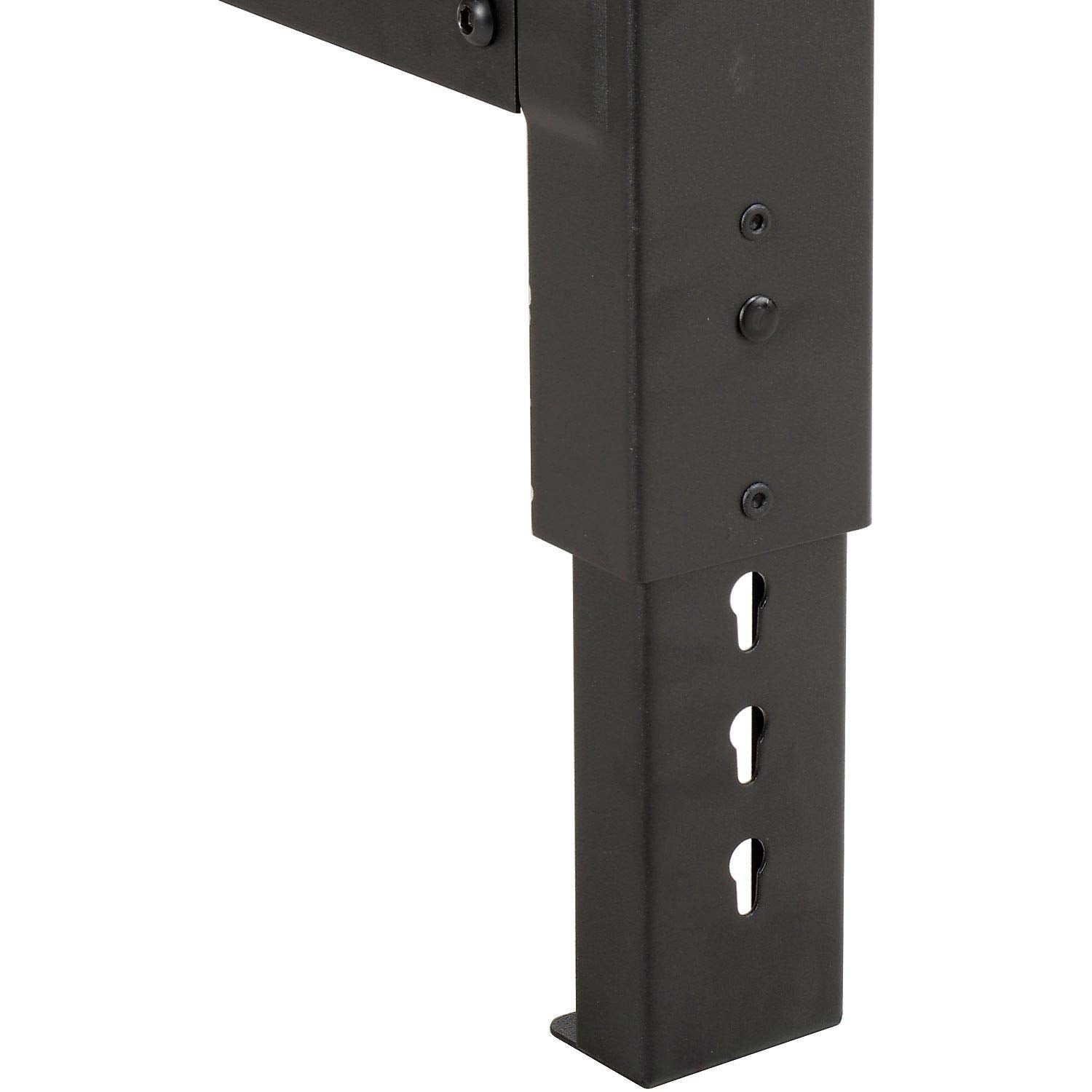 Global Industrial Adjustable Height Workbench C-Channel Leg, 72" W x 30" D, 1-3/4" Maple Top Safety Edge, Black Global Industrial