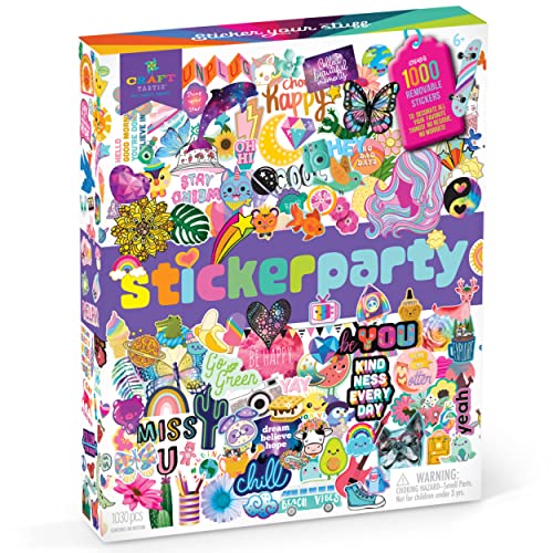 Craft-tastic – Sticker Party – Trendy VSCO Stickers – Decorate Journals, Water Bottles, Phones, and More – Stickers are Removable & Won't Leave - WoodArtSupply