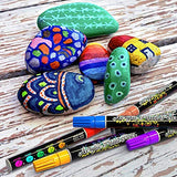 Desire Deluxe Acrylic Paint Pens for Rock Painting, Stone, Ceramic, Glass, Wood, Canvas – Set of 12 Non Toxic Water Based Markers - Great Artists Desire Deluxe