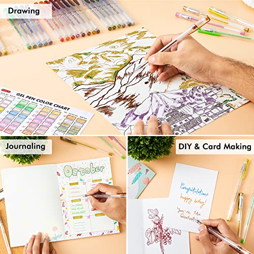 Shuttle Art 60 Pack Earth Tone Gel Pens, 30 Brown Earth Tone Gel Pens with 30 Refills for Adults Coloring Books Journaling Drawing Nature, Shuttle Art