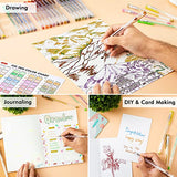 Shuttle Art 60 Pack Earth Tone Gel Pens, 30 Brown Earth Tone Gel Pens with 30 Refills for Adults Coloring Books Journaling Drawing Nature, Shuttle Art