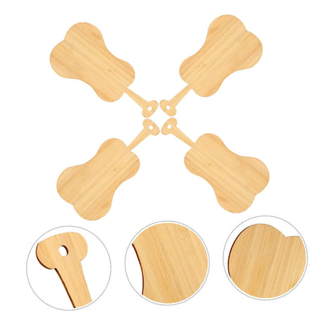 TEHAUX 4pcs Bamboo Bookmark Student Bookmarks Unfinished Wood Hanging Tags Labels Unfinished DIY Bookmark Unfinished Bookmark Blank Bookmarks TEHAUX