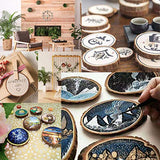 Wood Slices 30 Pcs 2.4-2.8 inches TICIOSH Craft Unfinished Wood kit Predrilled with Hole Wooden Circles for Arts Wood Slices Christmas Ornaments DIY TICIOSH