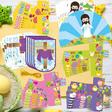 FANCY LAND Easter Crosses Craft Kits for Kids Easter Religious Crafts Christian Sunday School Activities 30Pack FANCY LAND