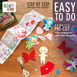 CRAFTILOO Fairy Sewing Kits for Little Girls 5 Easy Projects for Children Beginners Sewing kit Kid Crafts Make Your Own Felt Pillow Plush Craft Kit CRAFTILOO
