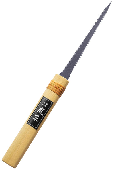 RANSHOU Japanese Pull Saw Woodworking Mini Keyhole Saw 4-3/4" Made in JAPAN, Ryoba Double-Edge Hand Saw for Wood, Plywood, Drywall, Sheetrock, Gypsum