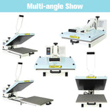 PlanetFlame Heat Press 15x15 inch Industrial Quality Sublimation Heat Press, Slide Out Heat Transfer Machine for T-Shirt, Blue PlanetFlame