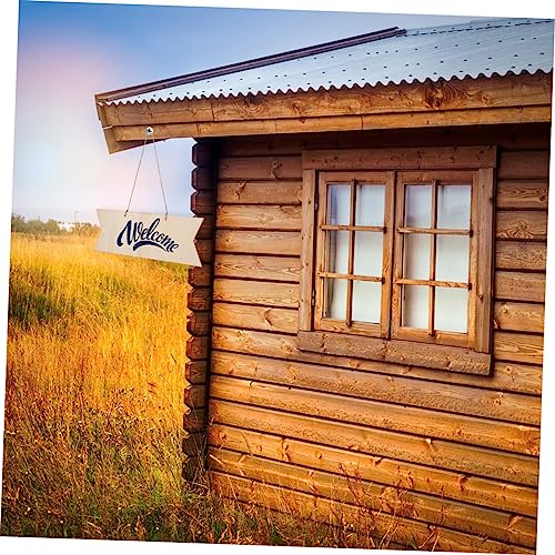 Anneome 4pcs Wooden Sign Unfinished Hanging Sign Unfinished Hanging Wood Plaque Sign for Front Door Blank Wooden Plaques Unfinished Blank Plaques DIY Anneome