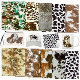 Tintnut Cowhide Infusible Ink Transfer Sheets - 10 Sheets 12"x10", Cow Print Sublimation Transfer Paper Bundle Compatible with Cricut for DIY Mugs, Tintnut