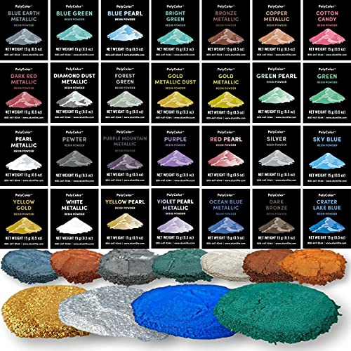 Stone Coat Countertops Blue Glow Metallic Powder (PolyColor) - Glow in the Dark Mica Powder for Epoxy Resin Kits, Casting Resin, Tumblers, Jewelry, Stone Coat Countertops