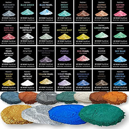 Stone Coat Countertops Blue Glow Metallic Powder (PolyColor) - Glow in the Dark Mica Powder for Epoxy Resin Kits, Casting Resin, Tumblers, Jewelry, - WoodArtSupply