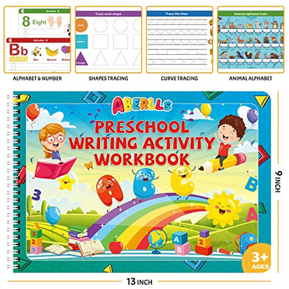 Handwriting Practice Book for Kids, Toddler Preschool Learning Activity for 3 4 5 Year Old, Kindergarten Educational Toys, Montessori Toys Learn - WoodArtSupply