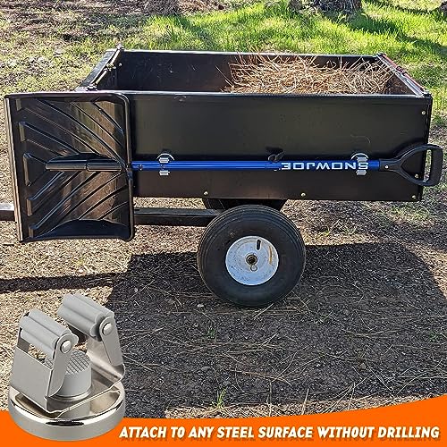 MUTUACTOR Heavy Duty Magnetic Hooks,Strong Magnetic Mop Broom Holder Wall Mount,No Drilling Movable Broom Clip Mop Rack for Garage Kitchen Laundry MUTUACTOR