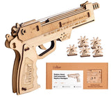 Caliber Gourmet 3D Wooden Puzzle Rubber Band Game Toy DIY Craft Kit, Wood Model Kit for Adults and Kids to Build, Brain Teaser Wooden Jigsaw Puzzles Caliber Gourmet