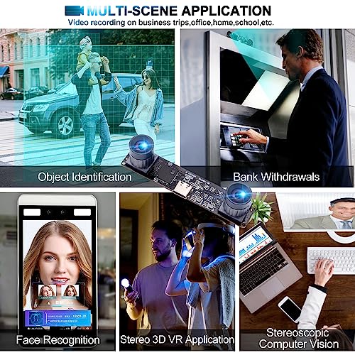 ELP 4MP Dual Lens USB Camera Synchronization PC Camera High Speed 1080P 60fps Lightburn Camera Binocular Webcam Board Mini UVC USB2.0 Laser Engraver ELP