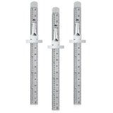 6 Inch 15 cm Pocket Ruler Flexible Precision Stainless Steel Ruler with Detachable Clips Stainless Steel Pocket Clip Scale Gauge Ruler Metric British Frienda