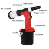 SHININGEYES Pneumatic Rivet Gun S70 Heavy Duty Air Hydraulic Rivet Gun Professional Riveting Tool Air Power Tool with Waste Rivet SHININGEYES