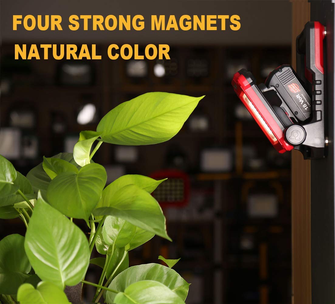 DAYATECH Rechargeable Cordless LED Work Light, 3500 LM, 25 W Compatible with DEWALT, MILWAUKEE, MAKITA, BOSCH, Black&Decker, Porter Cable, STANLEY DAYATECH