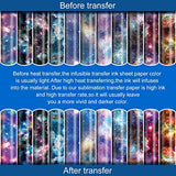 TIFEE Infusible Ink Transfer Sheets 11 Pcs 12" x 10" Galaxy Sublimation Transfer Paper for Cricut Mug DIY T- Shirts Coasters Tote Bags TIFEE