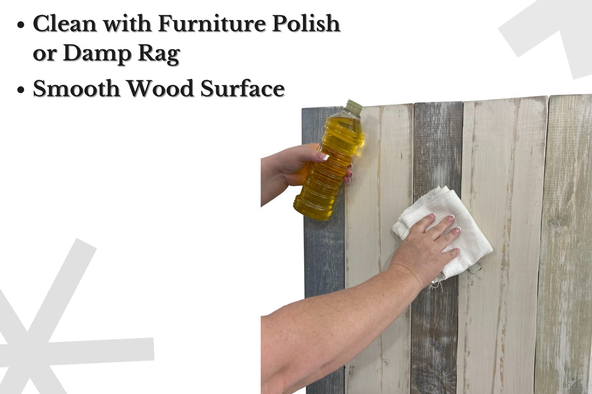 Farmhouse Mix Solid Wood Queen Headboard - Handcrafted Floating Wall Mount, Adjustable Height Barn Walls