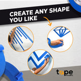WOD PMT21B Blue Painter’s Tape - 2 inch x 60 yds. Thick & Wide Masking Tape for Safe Wall Painting, Building, Remodeling, Labeling, Edge Finishing WOD Tape