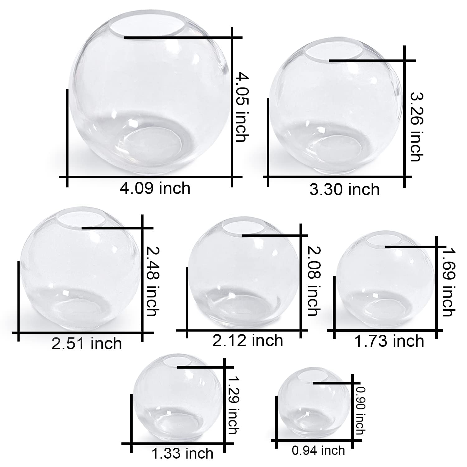 RESINWORLD Large Resin Box Molds with Lids, 3D Jar Silicone Mold + 7 Sizes 3D Sphere Silicone Molds for Resin, Large Clear Silicone Ball Mold ResinWorld