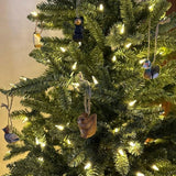 Selsela Penguin Wood Ornament Hanging Animal Figurine Handmade Carved Decoration Selsela