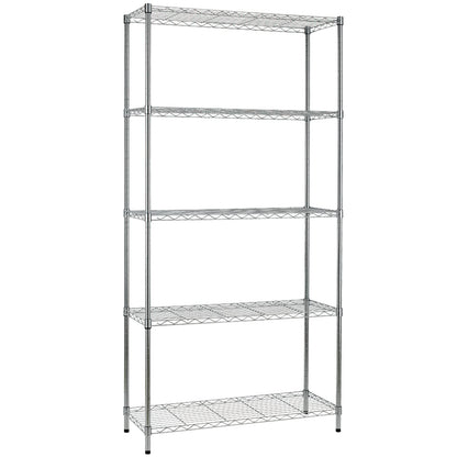 5 Tier Metal Storage Shelves 36" L x 14" W x 72" H Adjustable Wire Shelving Unit 1250LBS Metal Shelves Garage Storage Pantry Shelves Storage Rack