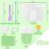 Silicone Measuring Cups Kit for Resin, Epoxy Supplies Set with 600ml, 250ml & 100ml Silicone Cups, Reusable Resin Supplies Cups with Silicone Mat, Sjubaopen