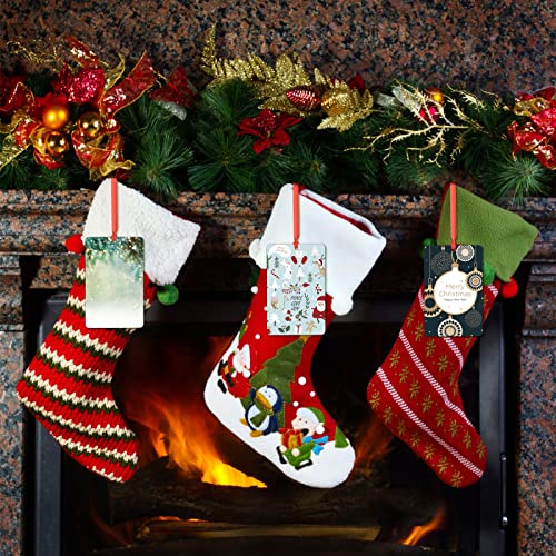 Wyleaves Sublimation Ornament Blanks, 20 PCS Sublimation Blanks Double Sized MDF Christmas Sublimation Ornaments Bulk for Gift Decoration, Vertical Wyleaves