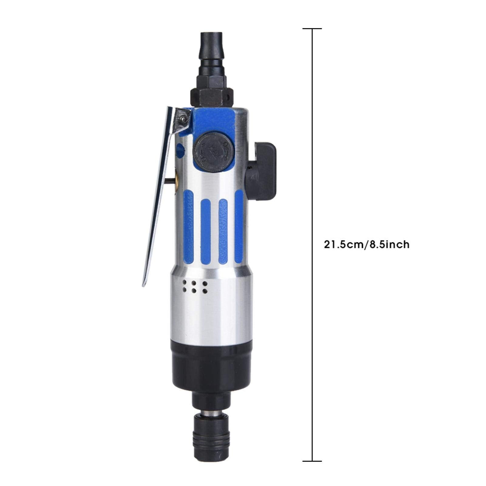 Air Screwdriver, Adjustable Industrial Screwdriver, 1/4" Pneumatic Air Screwdriver Straight Hand Industrial Screw Driver Tool 9000rpm - WoodArtSupply