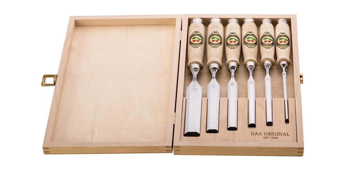 Kirschen 1101000 6-Piece Chisel Set in Wood Box Kirschen