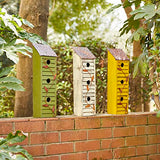Glitzhome Wooden Three-Tier Hanging Distressed Garden Bird Houses for Outside 18" H glitzhome