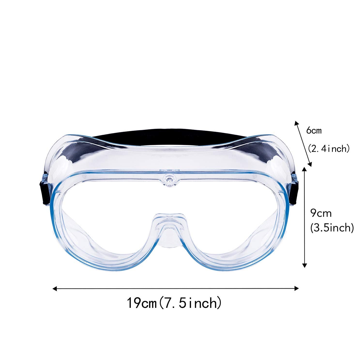 YunTuo 2 pack Safety Goggles, Adjustable,Lightweight Anti-Fog Protective Safety Glasses, Eye Protection, White - WoodArtSupply