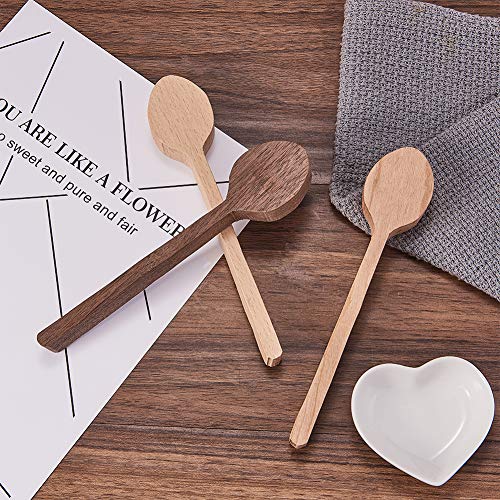 GORGECRAFT 3pcs Wood Carving Spoon Blank Kit Beech and Walnut Cherry Wood Spoon Wooden Unfinished Spoons for Craft Whittler Starter Carving GORGECRAFT