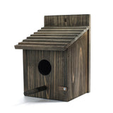 NATUREYLWL Wooden Bird House Wood Bird House for Outside with Pole for Finch, Bluebird, Cardinals, Hanging Birdhouse Garden Country Cottages NATUREYLWL