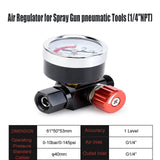 LVLP Spray Gun R500 with 1.3/1.5/1.7/2.0mm Nozzles,Air Regulator and 5 pcs Paint Filters,Automotive Air Paint Sprayer Gun for Painting Car,Furniture DAXINYANG