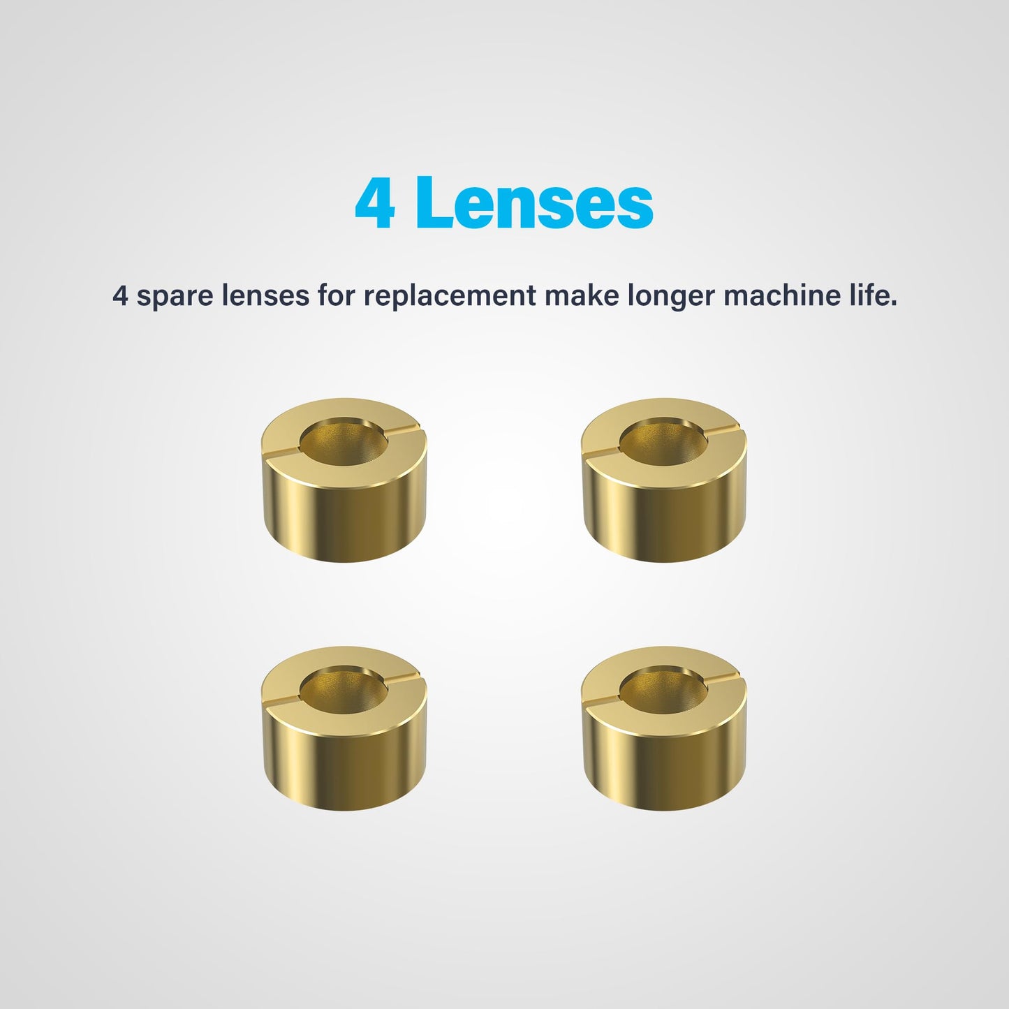 Mecpow X3 Pro Original Laser Lens 4Pcs, L10 Engraving Machine Module Lens, Easy to Install, Highly Transparent, Anti-Oil and Anti-Smoke, for Laser - WoodArtSupply