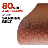 Makita 15 Piece - 4" Multi-Grit Sanding Belt Set For 4" Belt Sanders – Complete Sanding Set For Wood & Metal - 80-240 Grits Makita
