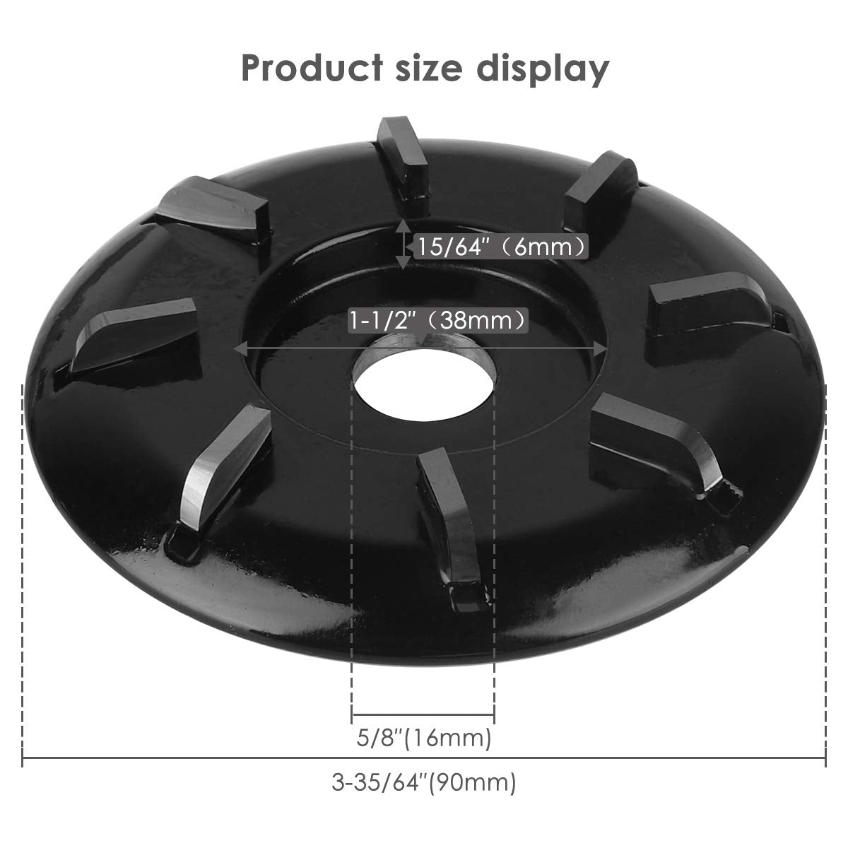 Wood Turbo Carving Disc (Curve) in 8 Teeth by KOWOOD - WoodArtSupply