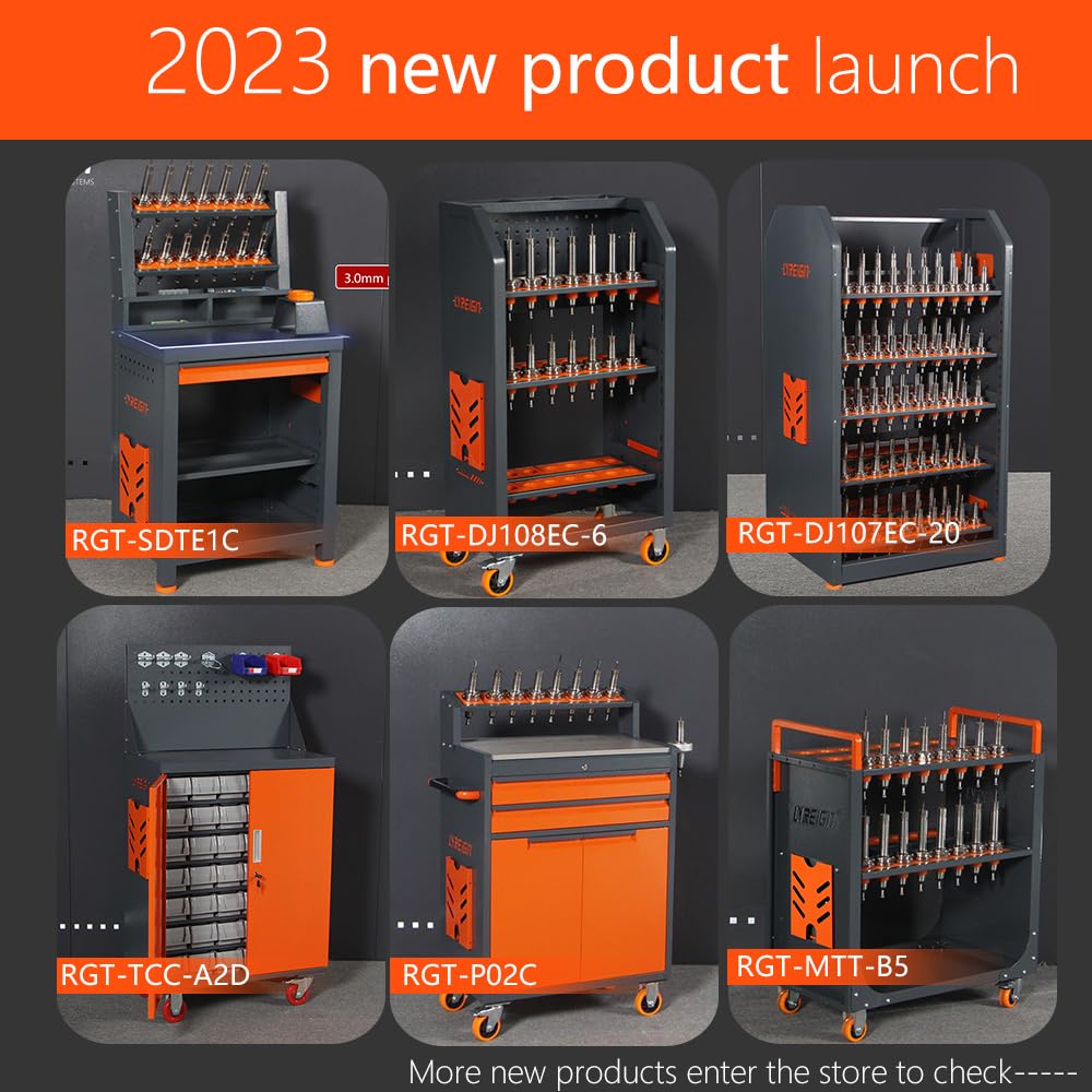 LYREIGN CNC Tool Rack CNC 40 Taper Tool Rack Small Arbitrary Position Tool Rack CNC Tool Storage Rack Placed on The Desktop CAT40-14CAP LYREIGN