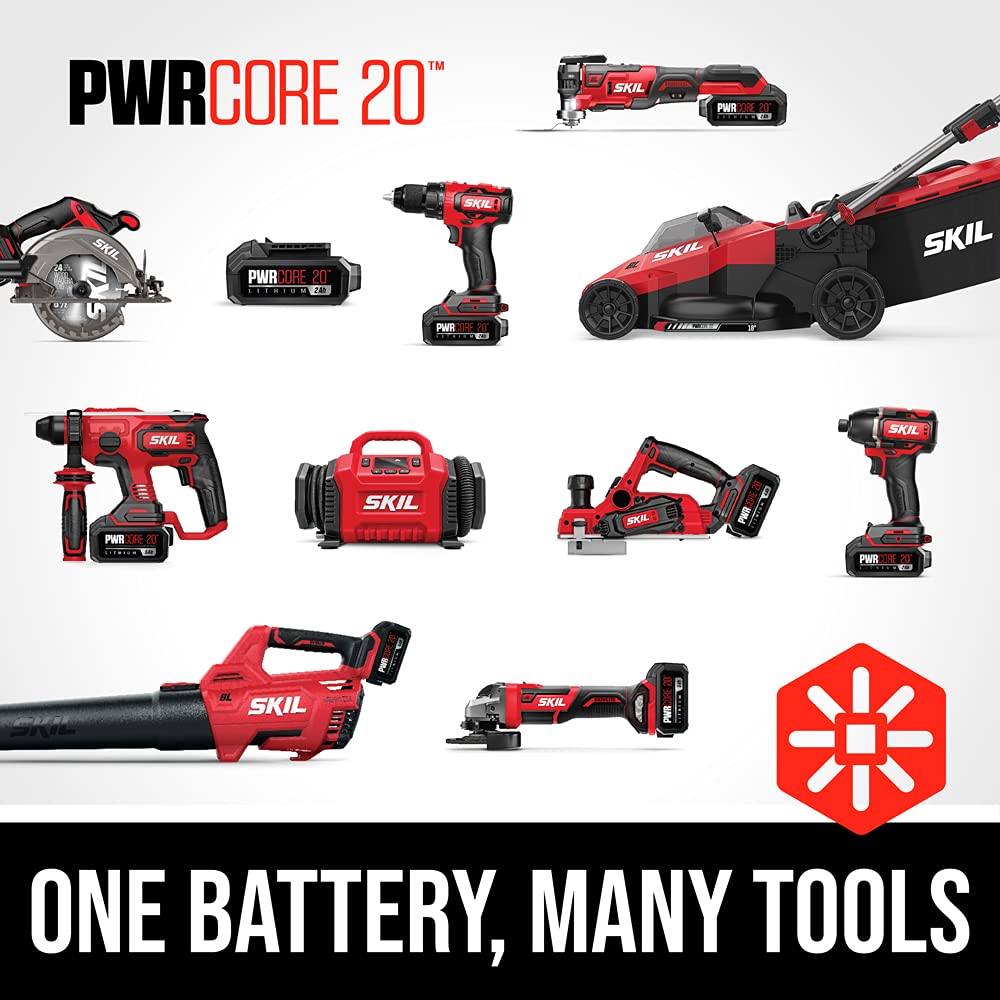 SKIL 20V Oscillating Tool Kit with 32pcs Accessories Includes 2.0Ah PWR CORE 20 Lithium Battery and Charger - OS593002 - WoodArtSupply