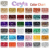 Ceya 10.6oz/ 300g Crushed Irregular Glass Silver Metallic Crystal Chips Broken Glass Glitter 2-4mm Craft Chunky Glitter for Nail Art Epoxy Resin Mold ceya