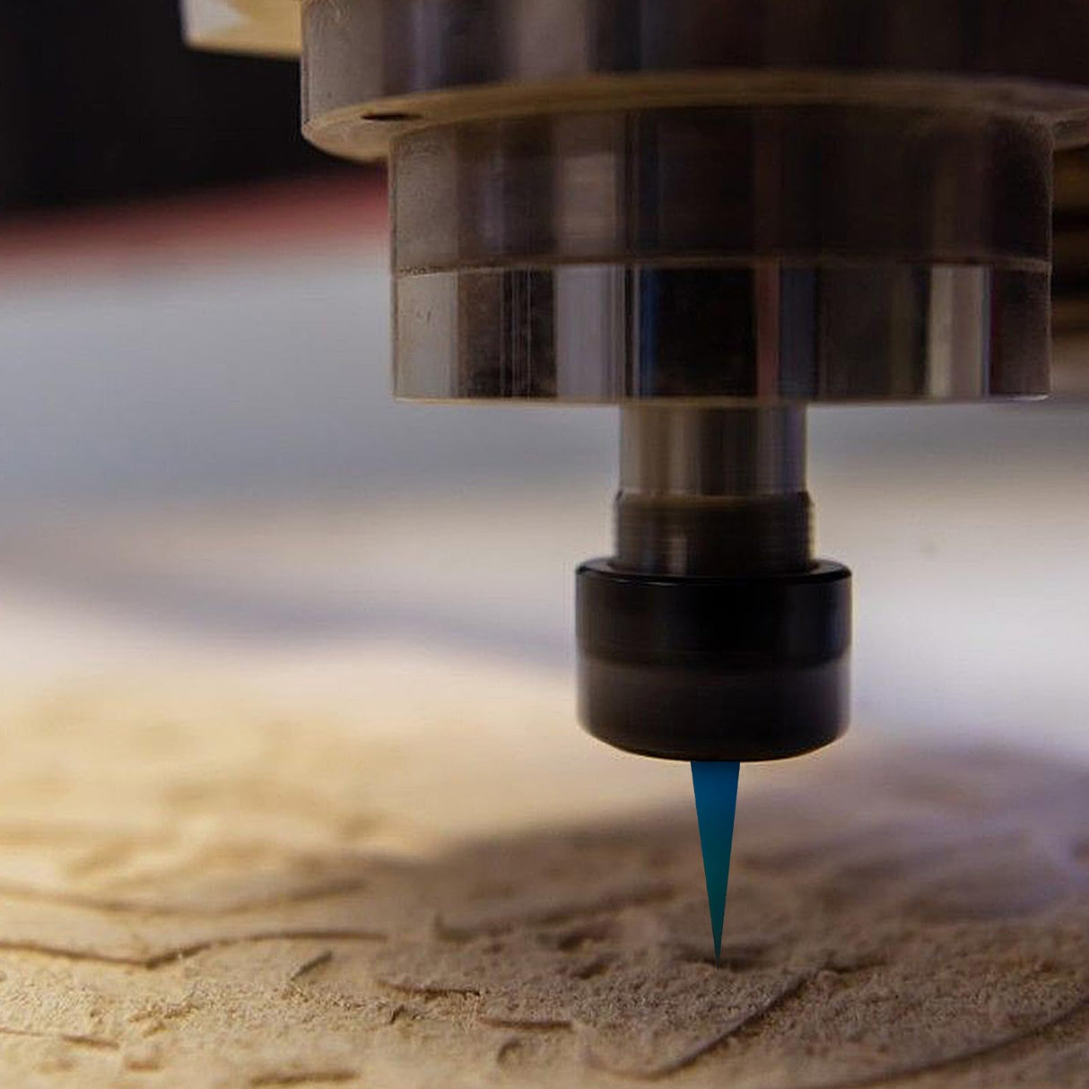 Turnextte 15 Degree V Groove Engraving Router Bit for CNC, Single Flute 0.005 inch Tip and 1/4 inch Shank Carving Bit with Nano Coated Carbide End Turnextte