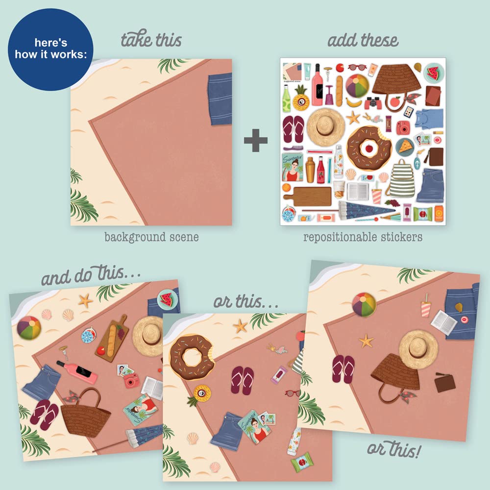 Sticker & Chill — Personal Spaces — Relax and Unwind with Repositionable Stickers — for Teens and Adults Craft Crush