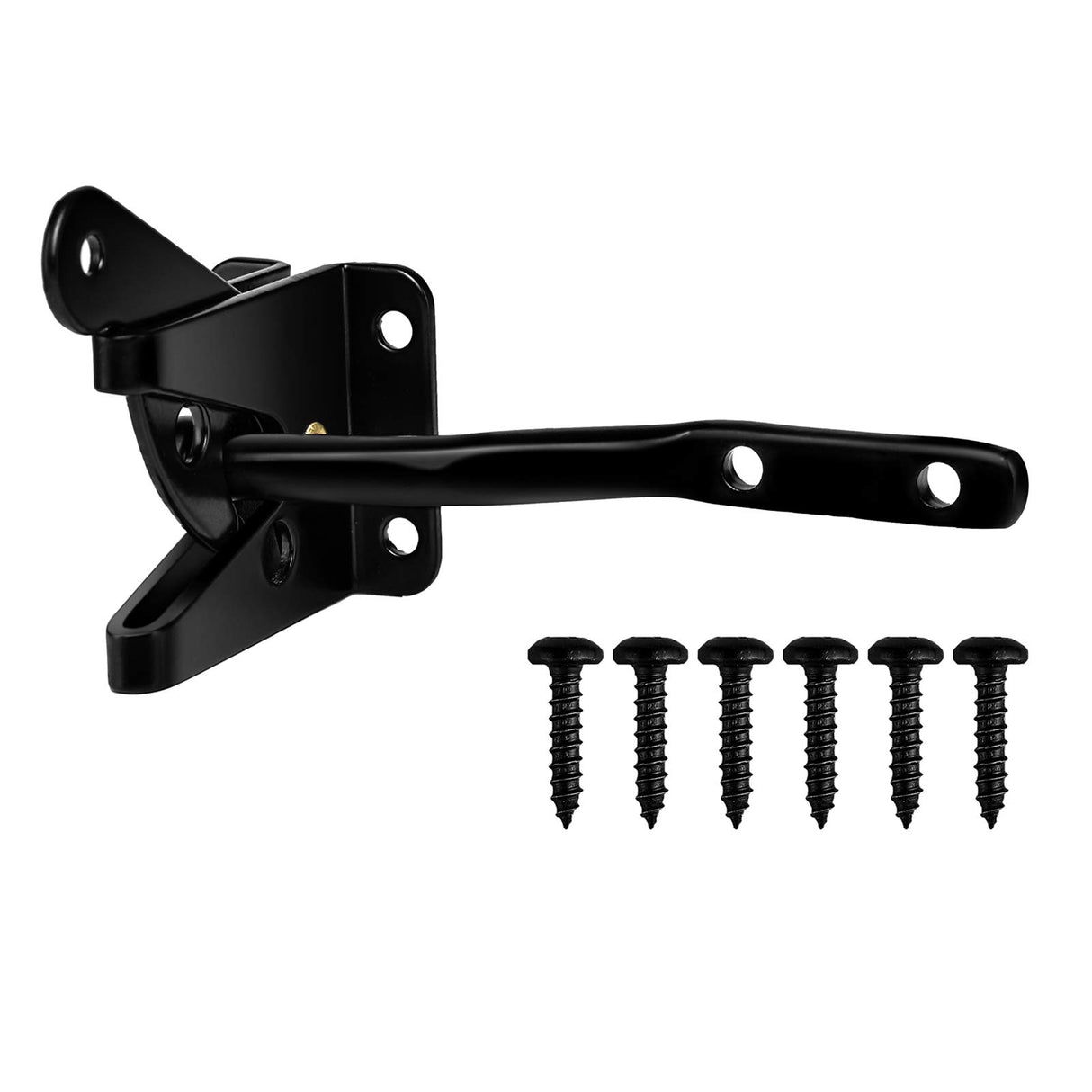 Gate Hardware Kit Heavy Duty,with Self Locking Gate Latch,6 inch T Strap Gate Hinges and 10 inch Gate Door Handle Pull,Shed Door Hardware Set for SANKINS